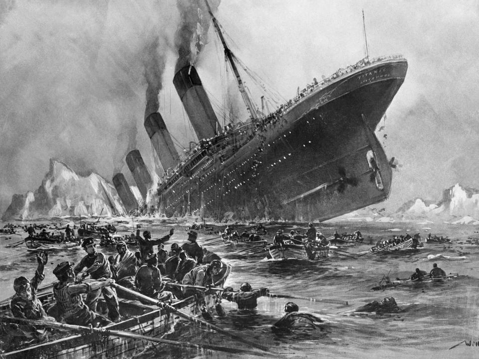 titanic sinking illustration