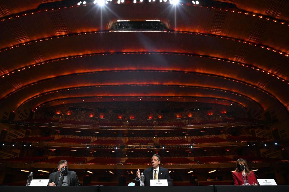 Andrew Cuomo at Radio City Music Hall