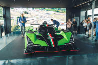 <p>Sant'Agata is heading to the top flight of sportscar racing with the SC63, a hybrid prototype that carries strong links to its road-going line-up. It's powered by a bespoke 3.8-litre V8 with two turbochargers mounted in a 'cold V' set-up, said to improve cooling and serviceability. It'll compete in next year's World Endurance Championship, and contend in the hallowed 24 Hours of Le Mans. </p>