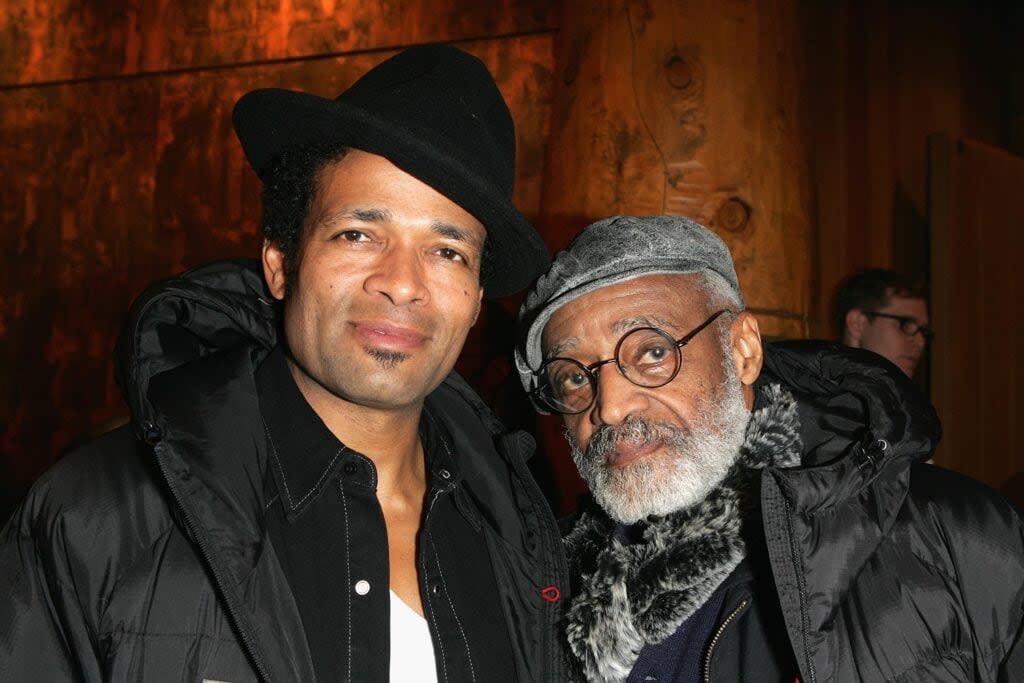 Directors Mario Van Peebles and Melvin Van Peebles attend the Variety 6th Annual “10 Directors To Watch” party during the 2005 Sundance Film Festival January 25, 2005 in Park City, Utah. (Photo by Frazer Harrison/Getty Images)