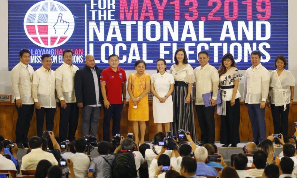 Newly elected senators in Philippines