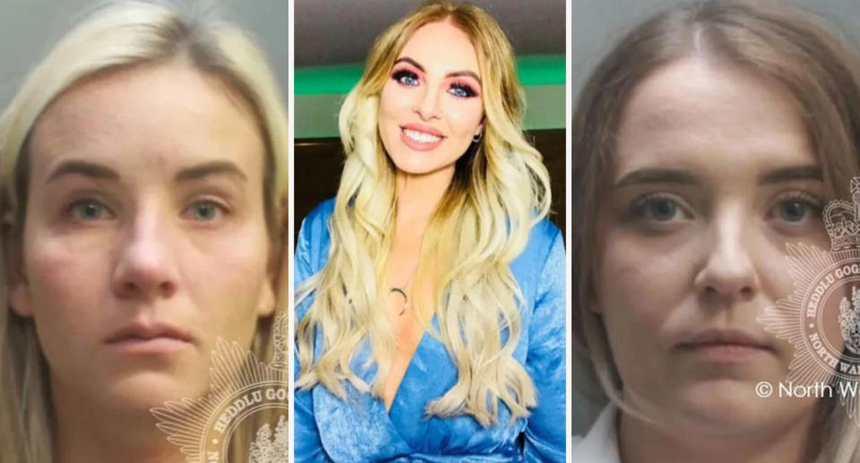 Photos of Emily Watson (left), Ayshea Gunn (middle), and Jennifer Gavan (right) who were jailed for having inappropriate relations with inmates at HMP Berwyn in Wales.