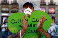 Protest to demand the protection of Spain's public health system, amid the coronavirus disease (COVID-19) outbreak, in Madrid