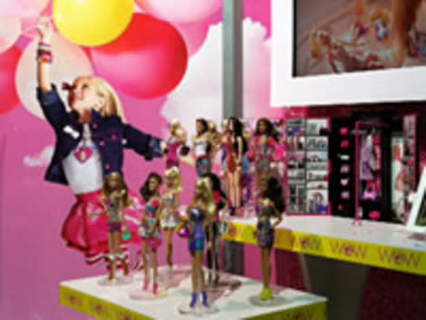 Mattel's new line-up, on display at Toy Fair, for Barbie includes a Dream Closet playset.