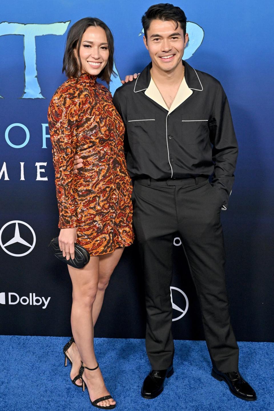 Liv Lo Golding and Henry Golding attend 20th Century Studio's "Avatar 2: The Way of Water" U.S. Premiere at Dolby Theatre on December 12, 2022 in Hollywood, California.