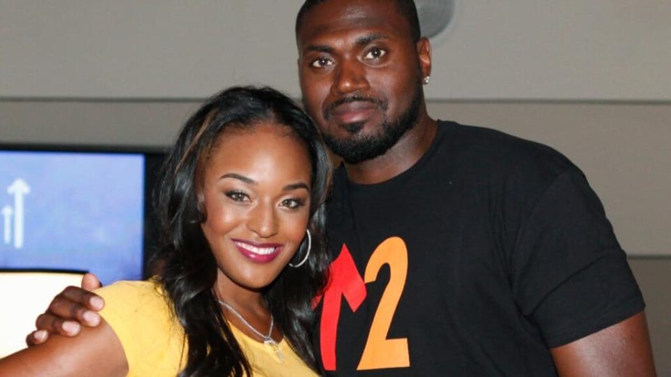 Former “Basketball Wives” star Brandi Maxiell and her husband, Jason Maxiell, are shown in happier times. Mrs. Maxiell has been hospitalized with severe complications due to an infection of COVID-19. (Photo by Adam Rose/ABC via Getty Images)