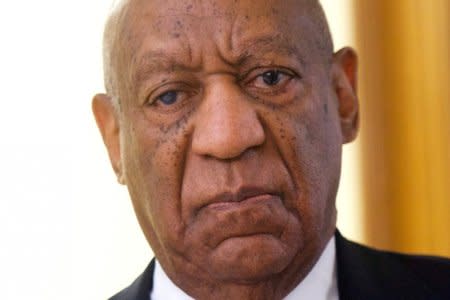 FILE PHOTO:    Bill Cosby reacts while being notified a verdict is in, at the Montgomery County Courthouse in his sexual assault retrial, in Norristown, Pennsylvania, U.S., April 26, 2018.   Mark Makela/Pool via Reuters/File Photo