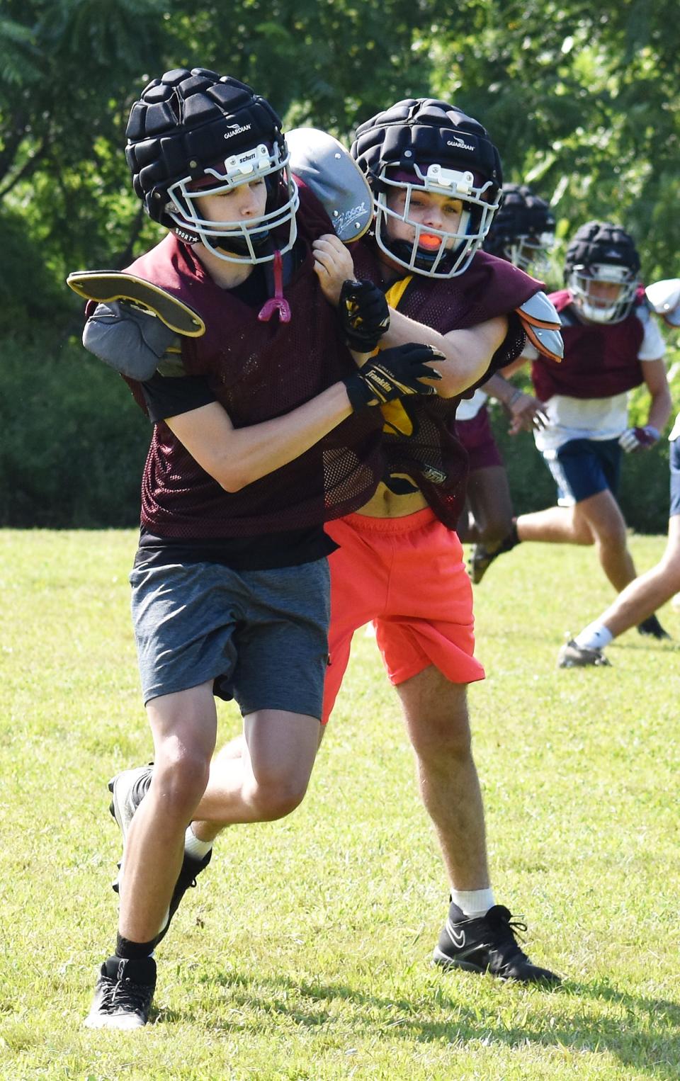 Case football practices tuesday morning at Case.