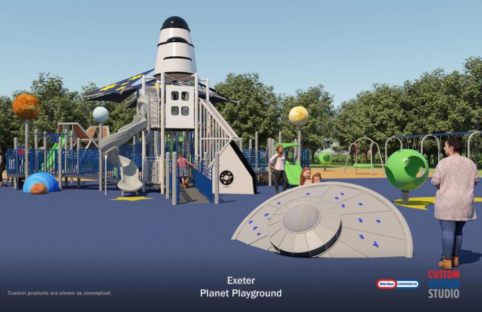Little Tikes' conceptual design offers a space-themed playing field, ADA inclusive equipment and solar-charged flooring that glows in the dark.