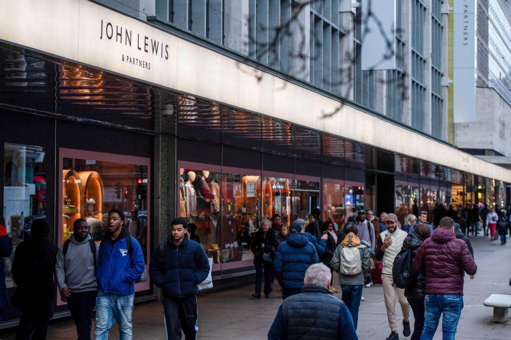 A John Lewis shop on a busy high street