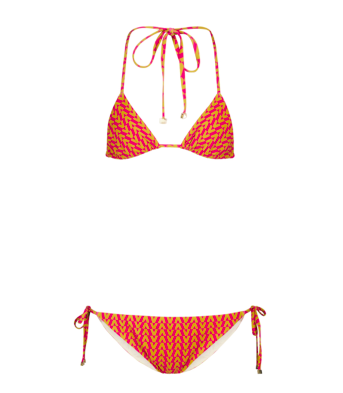 Valentino’s printed triangle bikini. - Credit: Courtesy of MyTheresa.com