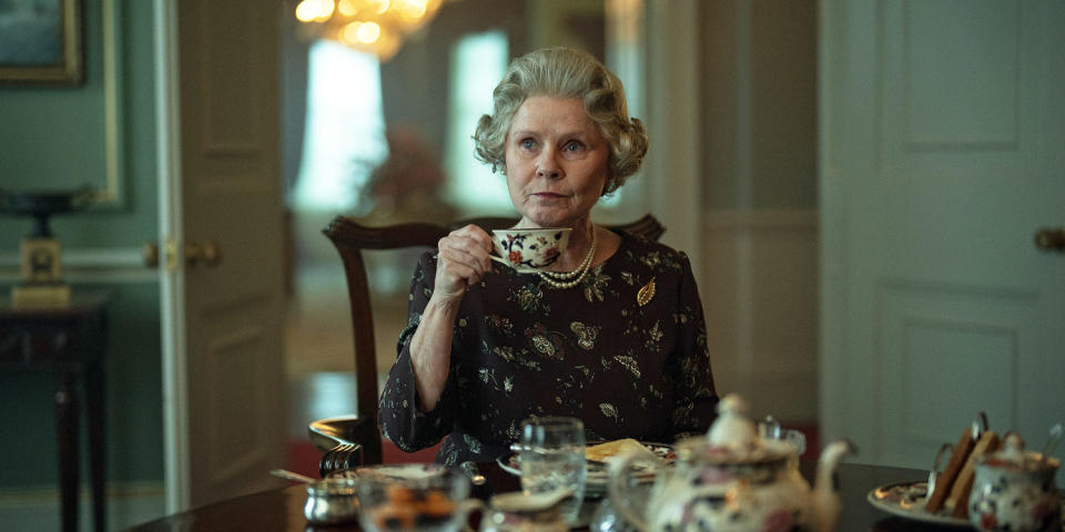 Imelda Staunton as Queen Elizabeth II. (Justin Downing / Netflix )