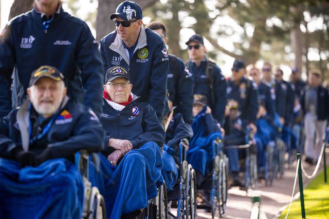 <p>Rank Studios</p> WWII veterans pay tribute to the comrades and friends at Normandy American Cemetery