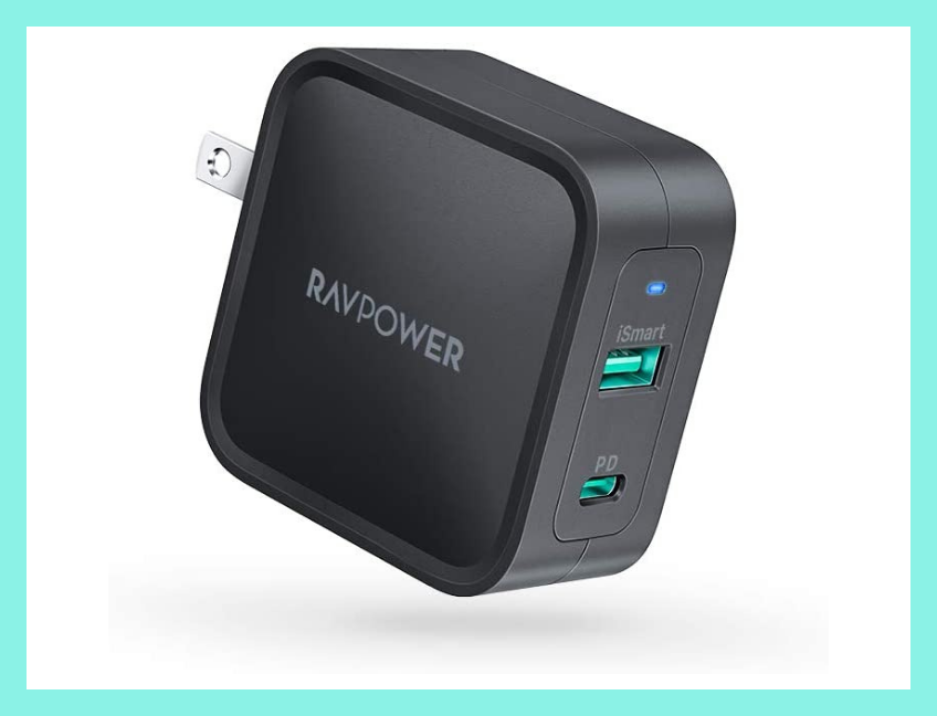 Today only: Save 48 percent on the RAVPower 65W Two-Port USB-C Charger for MacBook Pro Air. (Photo: Amazon)