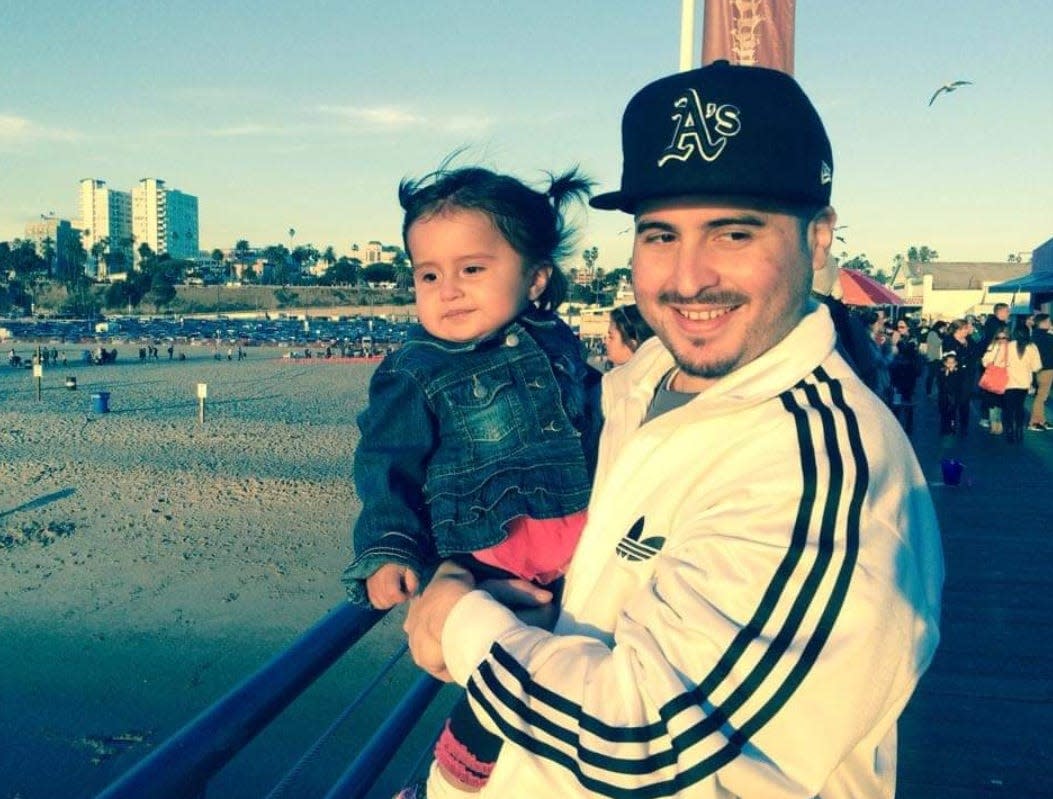 Sheriff’s officials say the driver suspected in the hit and run traffic fatally of 42-year-old Marcos Amaya of Hesperia on New Year’s Day now faces criminal charges. Amaya is shown here with one of his two daughters.