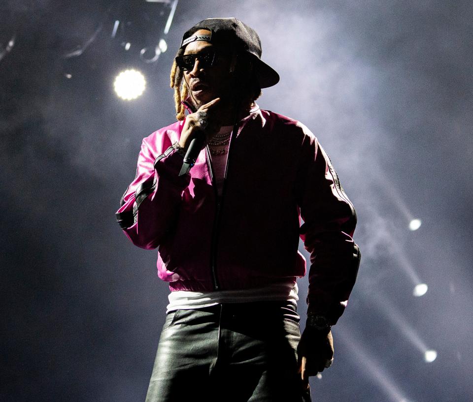 Future performs for his "Future and Friends - One Big Party Tour" on Sunday March 26, 2023 at the Fiserv Forum in Milwaukee, Wis.