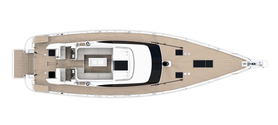 Floor plan of the main deck.