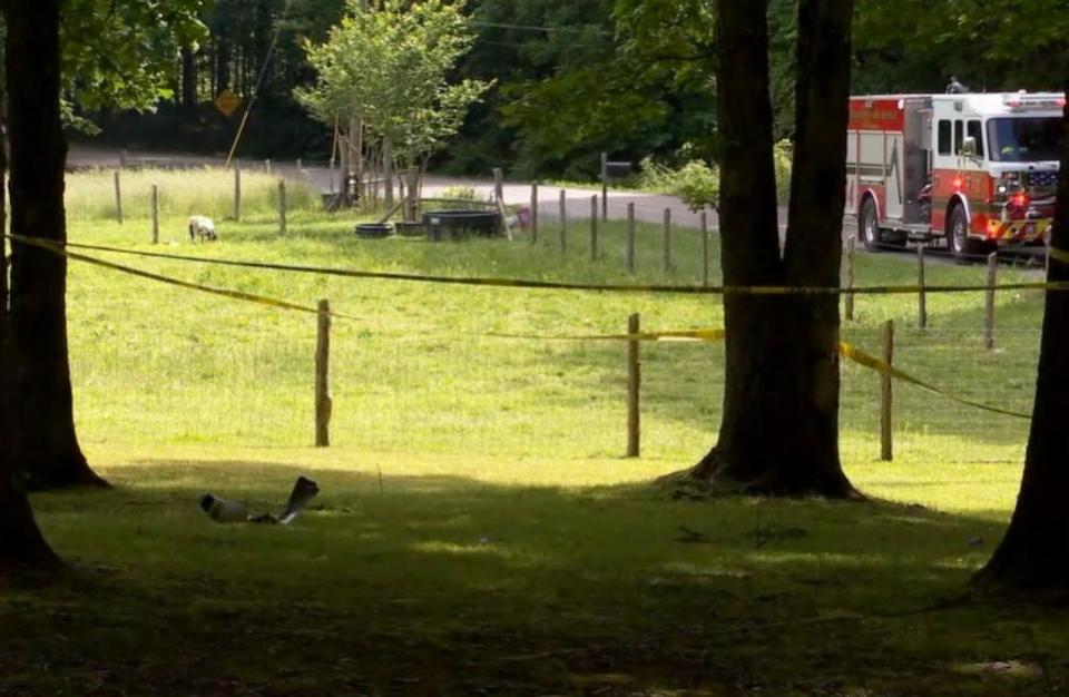 PHOTO: Authorities respond to a small plane crash in Willimanson County, Tennessee, May 15, 2024. (WKRN)