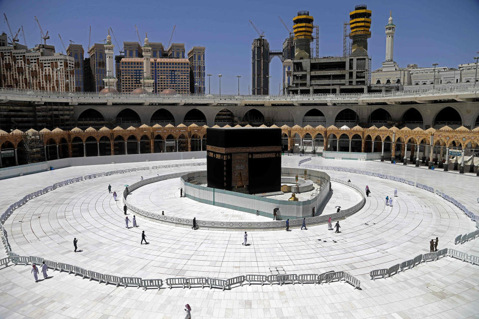 Muslim worshippers circumambulate the sacred Kaaba in Mecca's Grand Mosque, Islam's holiest site. (AFP - Getty Images file)