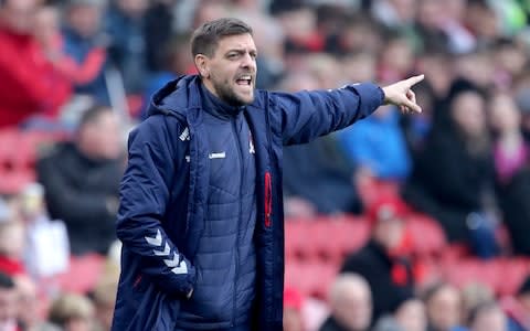 Middlesbrough manager Jonathan Woodgate on the touchline during the Sky Bet Championship match at Riverside Stadium, Middlesbrough - Credit: PA