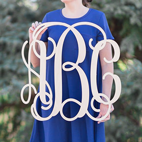 SALE 12-36 inch Wooden Monogram Letters Vine Room Decor Nursery Decor Wooden Monogram Wall Art Large Wood monogram wall hanging wood LARGE (Amazon) (Amazon / Amazon)