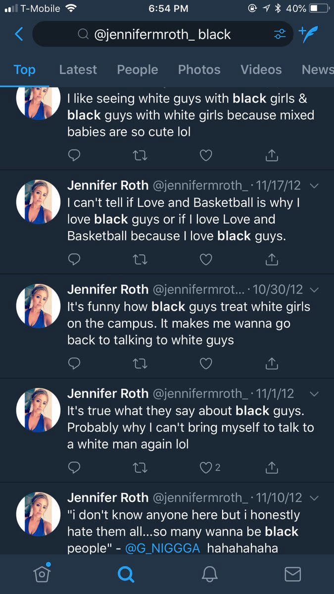 A screencap of tweets allegedly posted by Rothman, published by BET. (Image: BET)