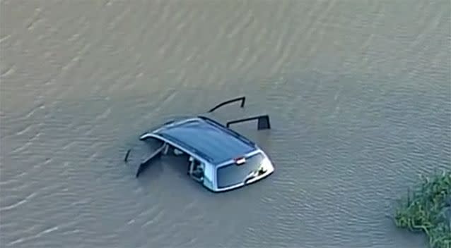 Three children drowned in the submerged car.