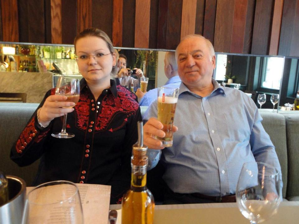 Sergei Skripal and his daughter Yulia Skripal, who were poisoned by Russian agents in 2018