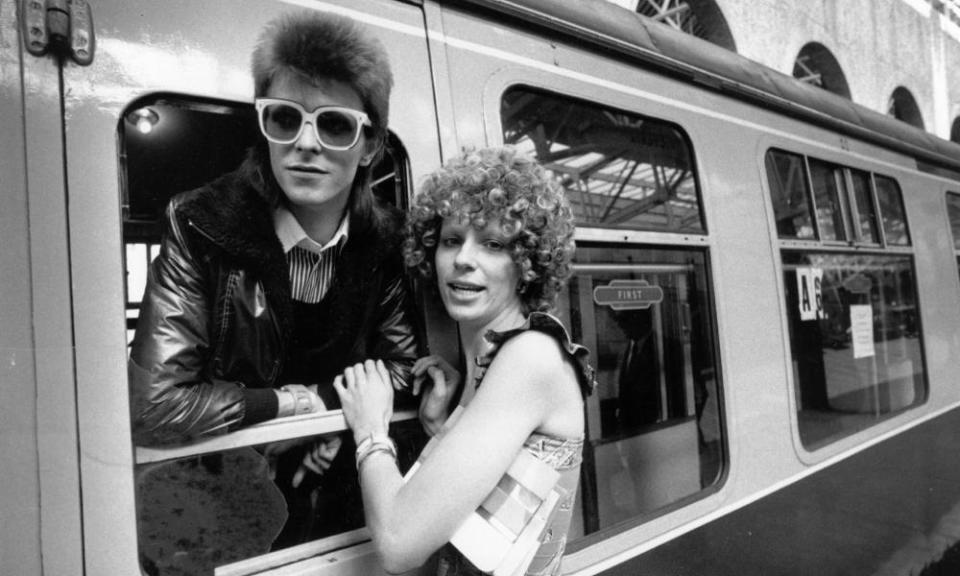 David Bowie, with wife Angie, was the inspiration for the name of a new gritting lorry.