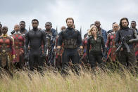 <p>It has taken 10 years and 18 movies, but the entire Marvel Cinematic Universe — from Black Widow to Shuri, War Machine to Star-Lord — has assembled for the most ambitious comic-book-derived blockbuster yet attempted. No matter which side loses, we all win. | <a rel="nofollow noopener" href="https://www.go90.com/videos/5XFZP4XD3y6" target="_blank" data-ylk="slk:Watch trailer" class="link ">Watch trailer</a> (Disney) </p>