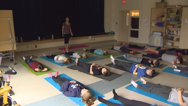 Feeling the zen at Stratford Elementary: Grade 6 students learn about yoga, mindfulness and meditation