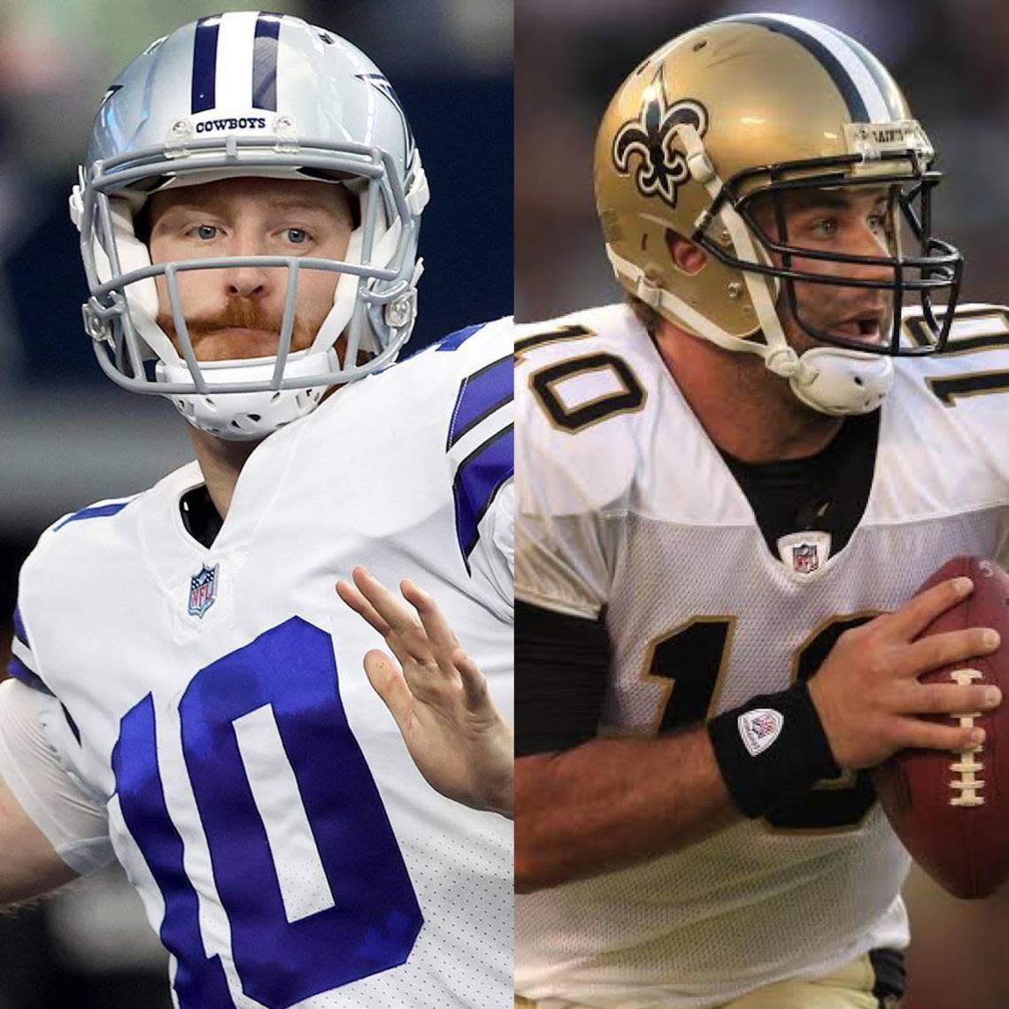 Thanks to his last three games as the starting quarterback of the Dallas Cowboys, Cooper Rush (L) put himself in a position to potentially follow the same wildly lucrative path as former Southlake Carroll star Chase Daniel, who is currently in his 13th NFL season, all as a backup.