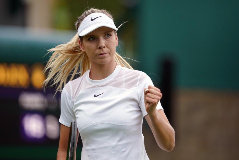 Katie Boulter leads the British charge on day five of Wimbledon (Zac Goodwin/PA) (PA Wire)