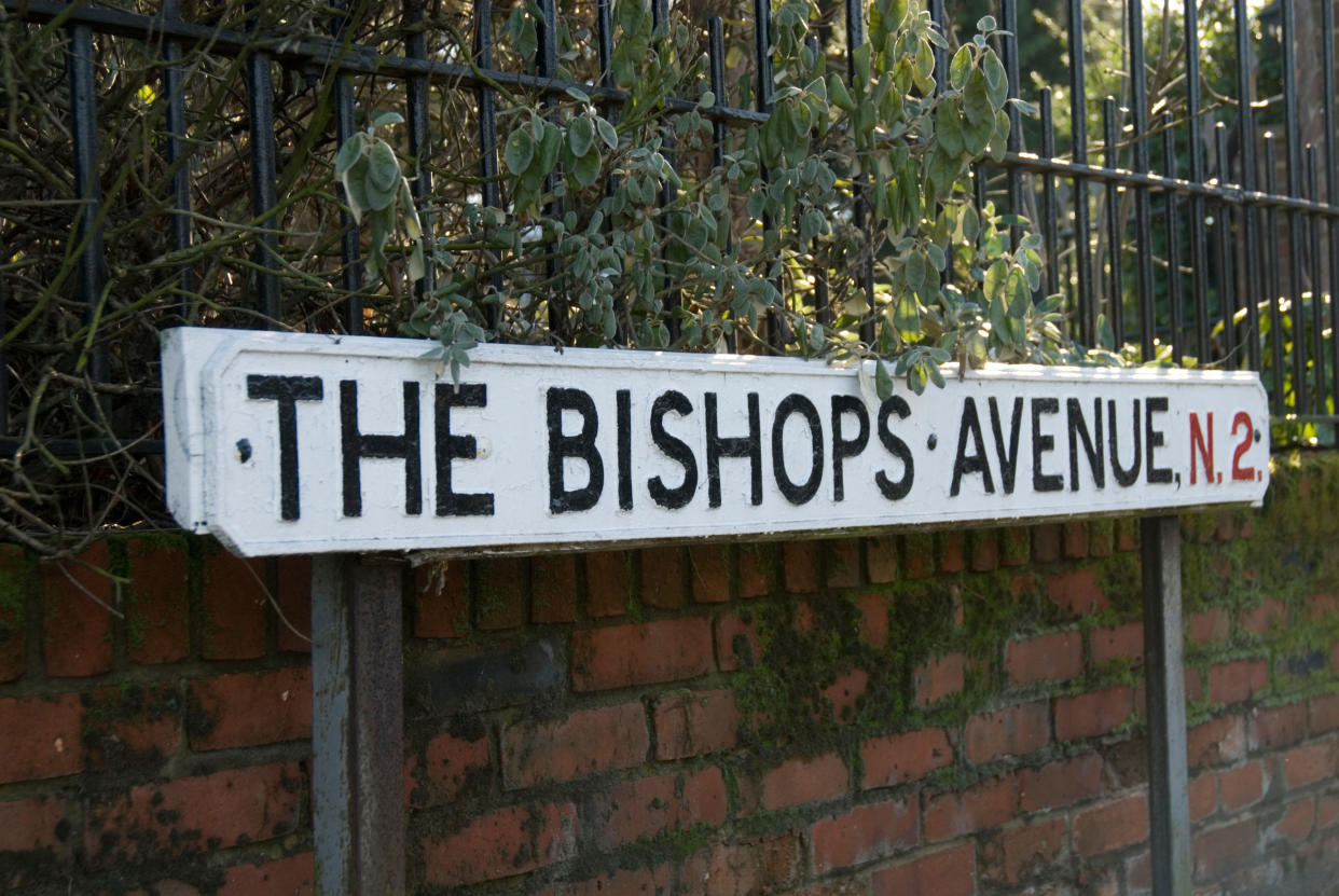 The Bishops Avenue street sign