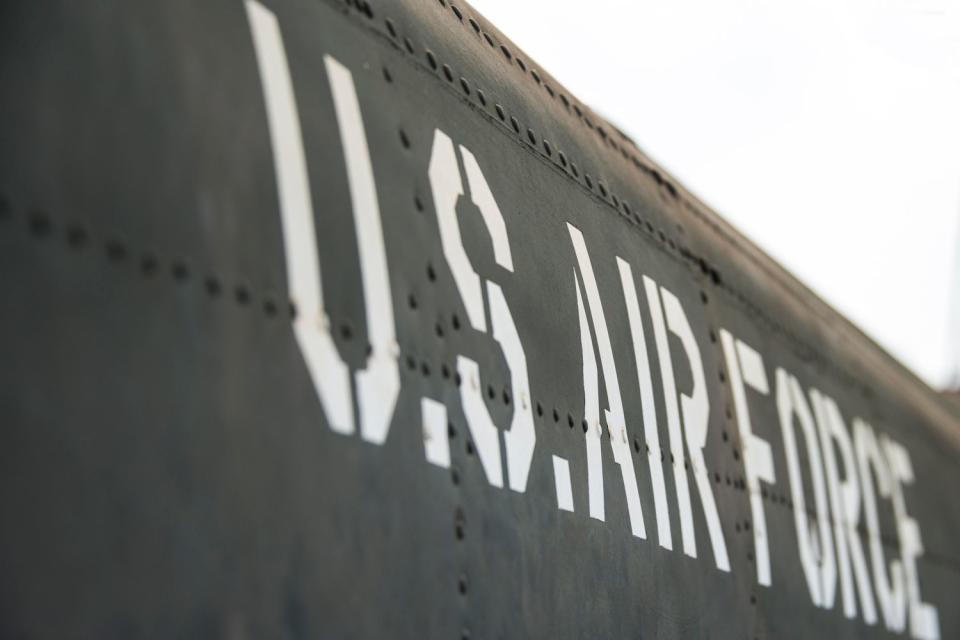 <p>Getty</p> Stock image of U.S. Air Force sign