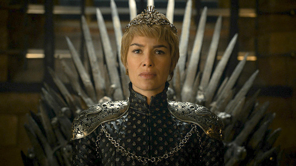 <p>The showrunners called in Clapton to create several outfits for the final two episodes of Season 6, including Cersei’s (Lena Headey) coronation gown. The designer wanted to link it visually to Tywin Lannister, with a “distinct, strong silhouette.” The silver shoulders echo Jaime’s gold hand. “Black was the obvious choice,” Clapton told <a rel="nofollow noopener" href="http://www.vanityfair.com/hollywood/2016/06/game-of-thrones-season-6-finale-cersei-dress" target="_blank" data-ylk="slk:Vanity Fair;elm:context_link;itc:0;sec:content-canvas" class="link ">Vanity Fair</a> of the gown. “Yes, it is for mourning her children, her father… but it’s more than that. To me, it represents a deadness inside her — the overwhelming desire for power at any cost.”<br><br>(Photo Credit: HBO) </p>