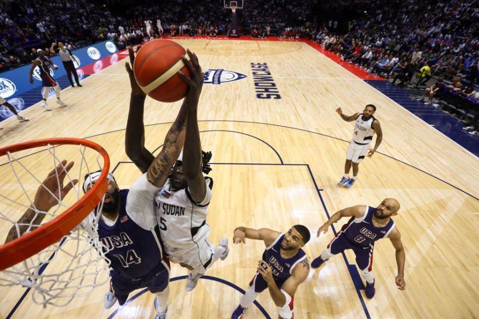 South Sudan face Team USA during a showcase in London, UK - Saturday, July 20, 2024