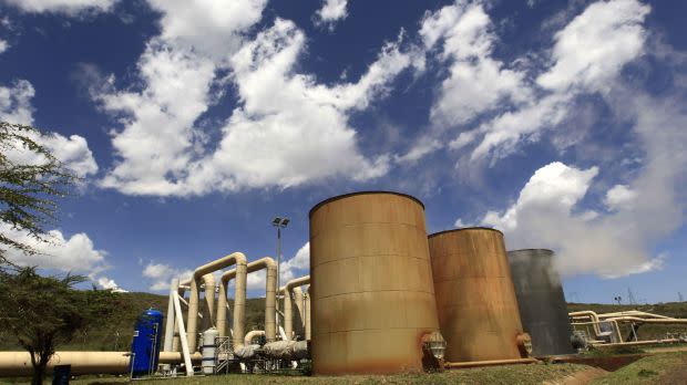 Olkaria Geothermal power Plant near Naivasha Kenya