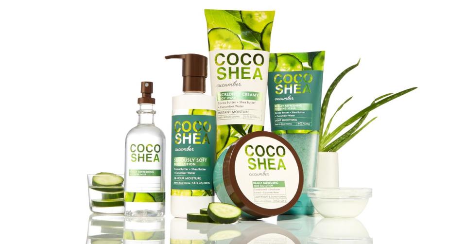 Bath & Body Works's new Coco Shea Cucumber product in its Coco Shea Line will give you Cucumber Melon vibes.