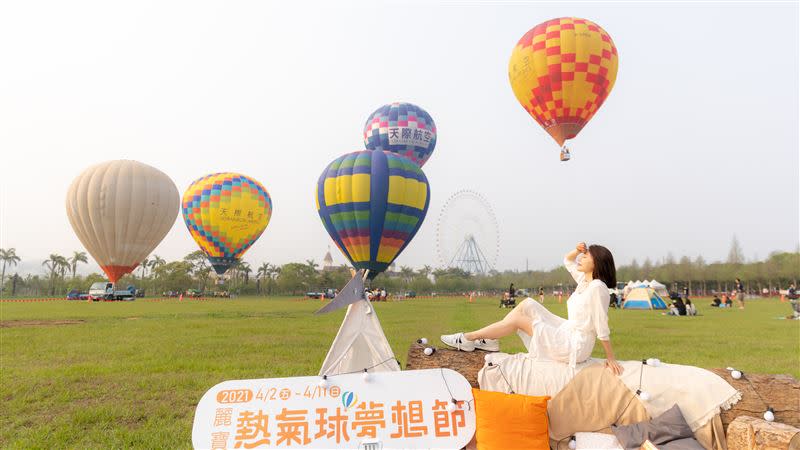 麗寶熱氣球夢想節繫留升空共有2場次，分別為上午場06：00-08：00、下午場16：15-18：15。（圖／麗寶樂園提供）