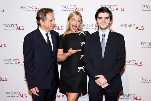 <p>Jamie McCarthy/Getty</p> Ben Stiller, Christine Taylor and Quinlin Dempsey Stiller attend the Project ALS 25th Anniversary Gala at Jazz at Lincoln Center on Oct. 26 in New York City.