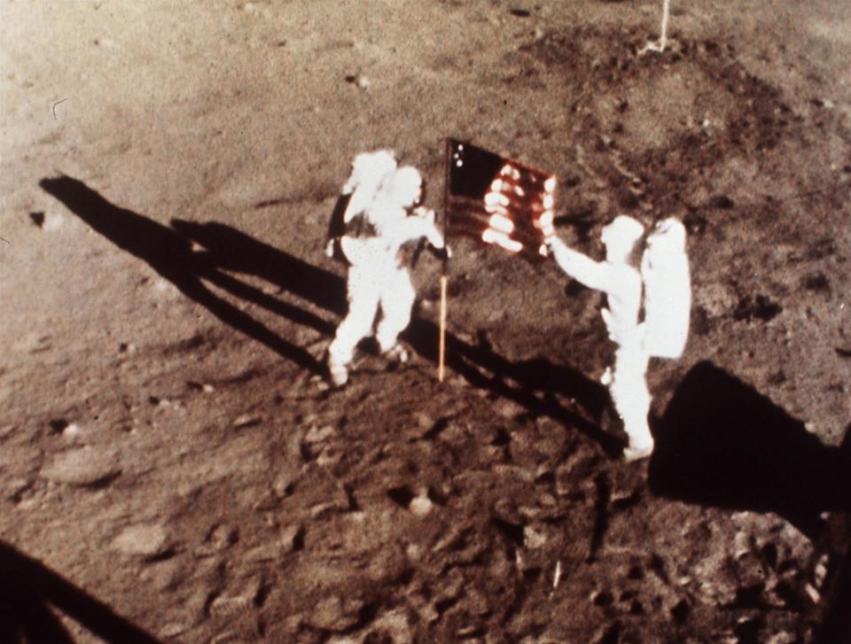 Apollo 11 astronauts Neil Armstrong and Edwin E.