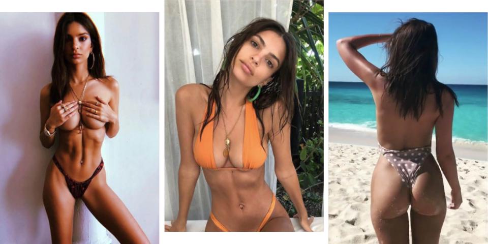 Emily Ratajkowski just posed totally topless on Instagram