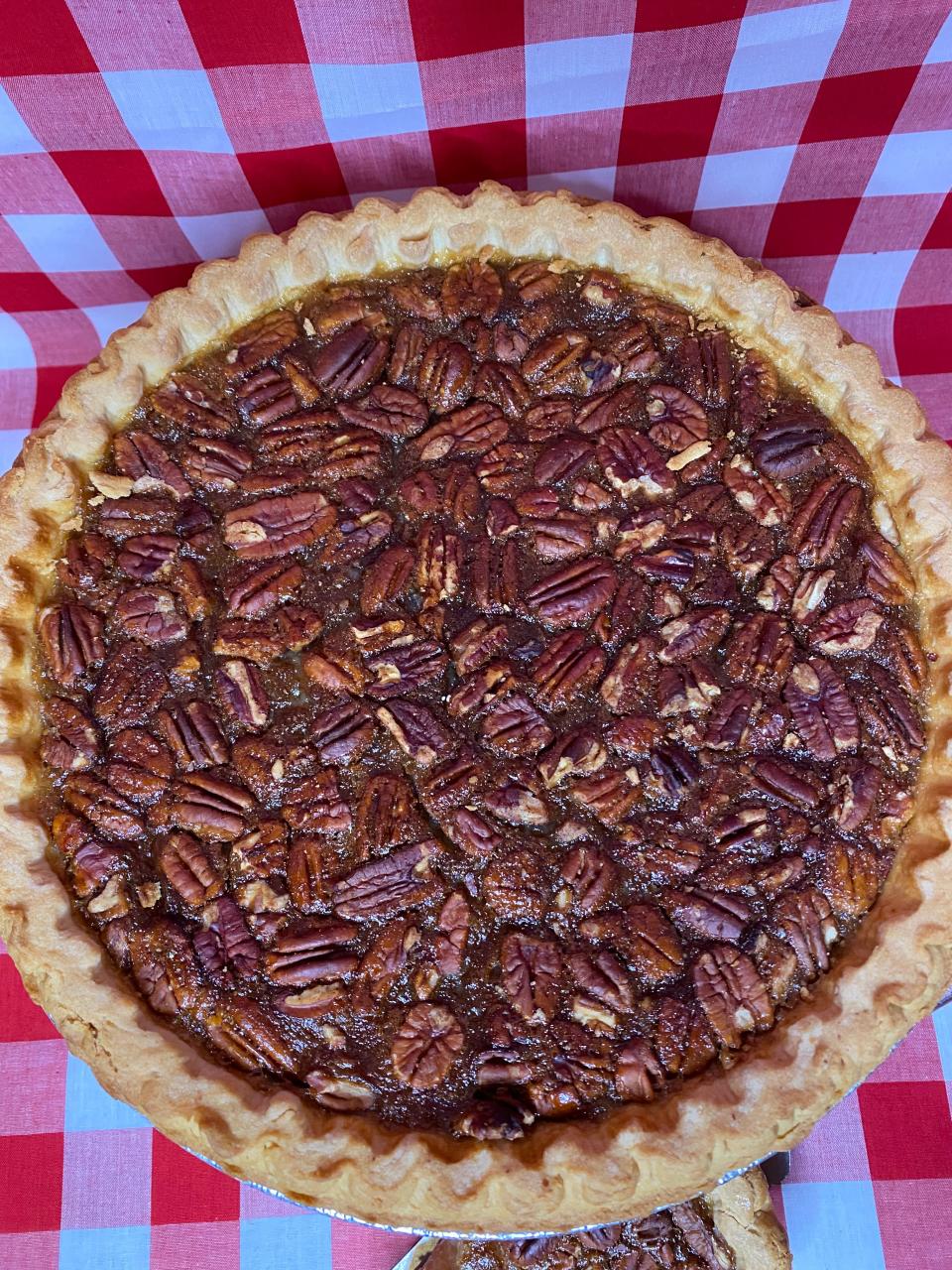 A pecan pie from Out Post Farm in Holliston.