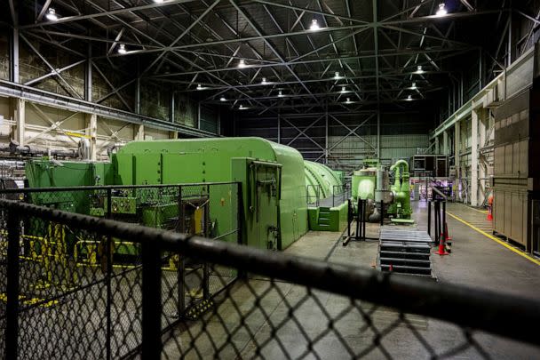 PHOTO: In this Oct. 2, 2019, file photo, a turbine generator makes electricity out of stream inside of Xcel Energy's Nuclear Generating Plant in Monticello, Minn. (Evan Frost/Minnesota Public Radio via AP, FILE)