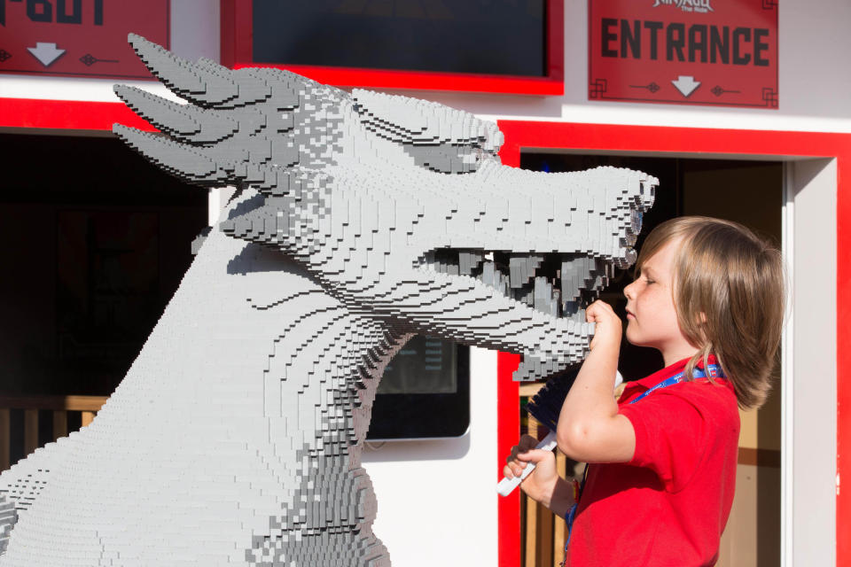 Stanley Bolland undertakes some work experience as a "Lego Model Maker"&nbsp;at the Legoland Windsor Resort in Berkshire.&nbsp; (Photo: PA Images)