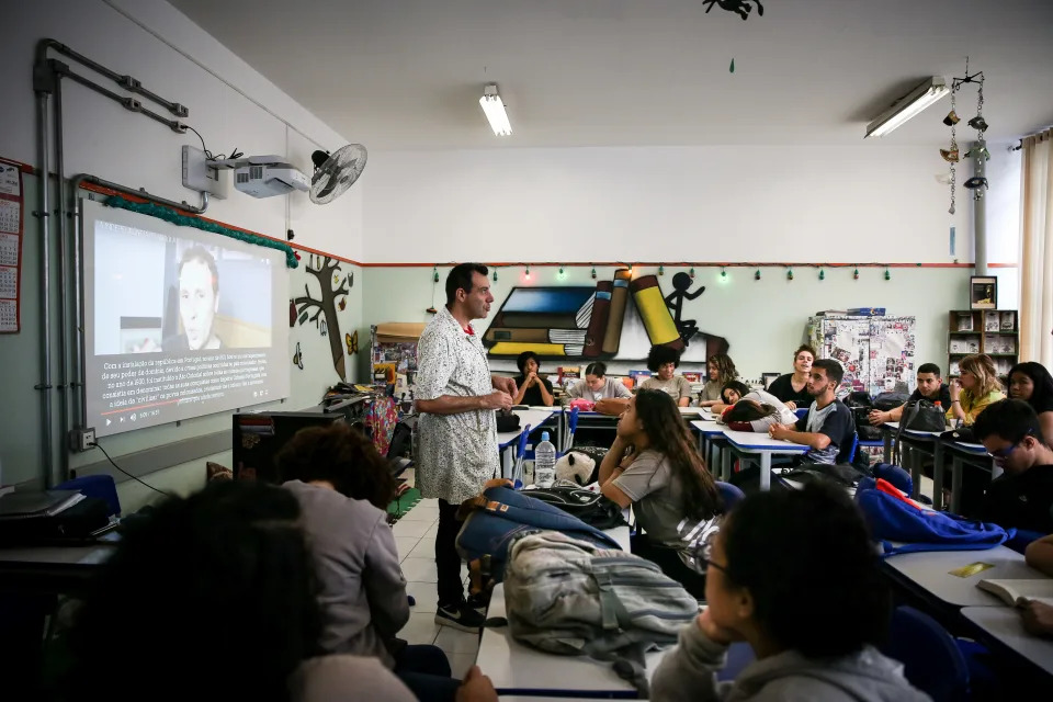 *Arquivo*S&#xc3;O PAULO/ SP, BRASIL, 24.10.2019: Escola Estadual S&#xe3;o Paulo com ensino em tempo integral em SP.   (Foto: Zanone Fraissat/Folhapress)