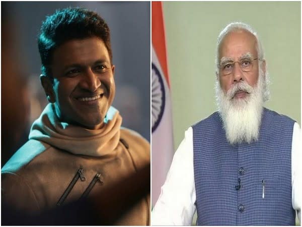 Late actor Puneeth Rajkumar, PM Modi (Image source: Twitter)