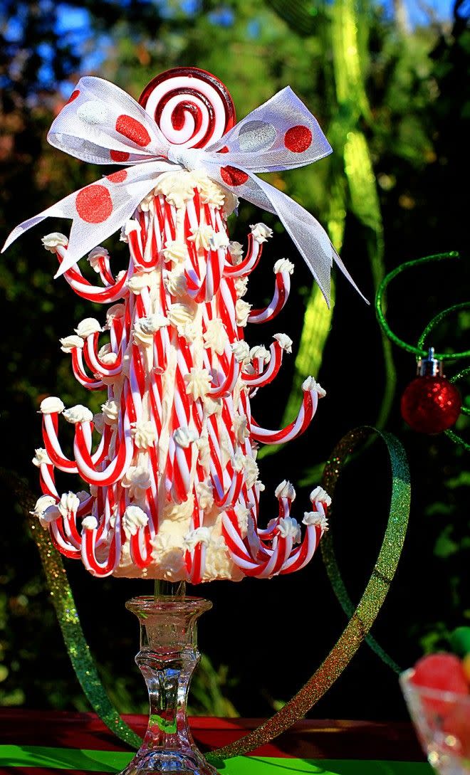 Candy Cane Topiary Tree