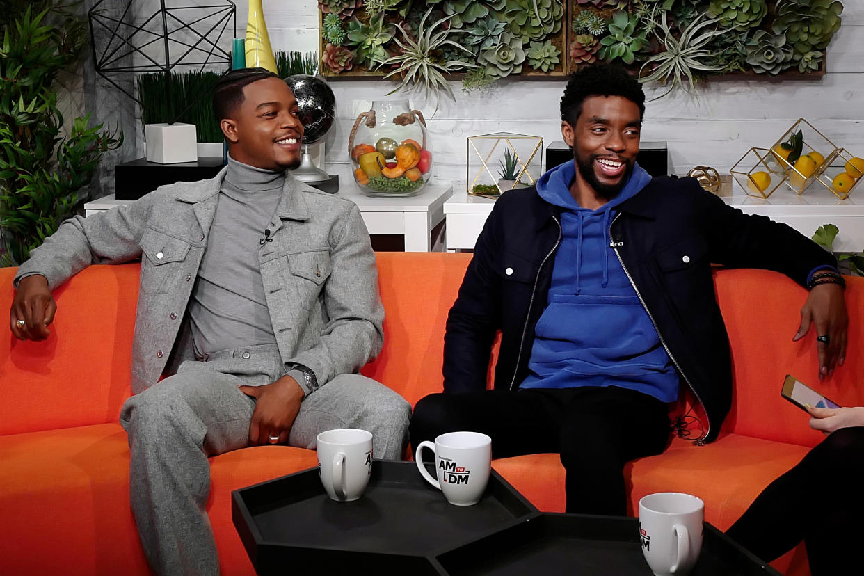 Stephan James and Chadwick Boseman attend BuzzFeed's 